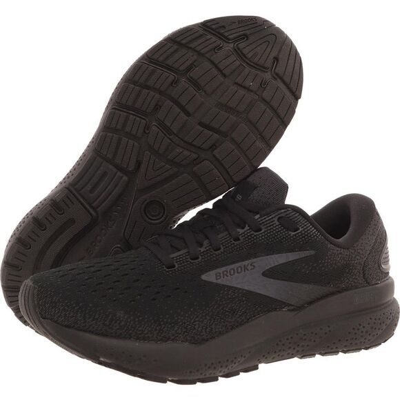 Brooks Womens Ghost 16 Black Lace-Up Casual And Fashion Sneakers New - Picture 3 of 3